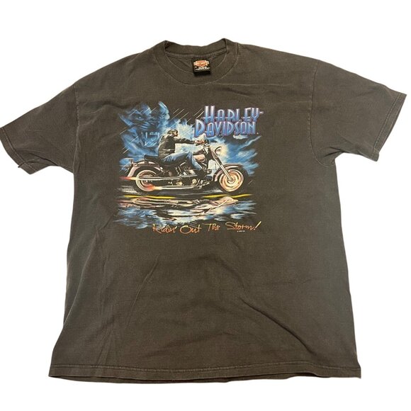 1998 Harley-Davidson Ridin’ Out the Storm Tee XL Barnett El Paso TX Double-Sided - Picture 1 of 8